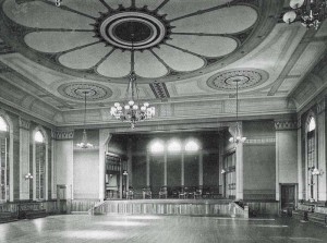 The grand hall on the 2nd floor (Courtesy of the Canton Historical Society)