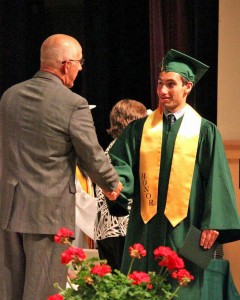 Superintendent Granatino congratulates Brendan MacDonald, who is headed to the U.S. Military Academy