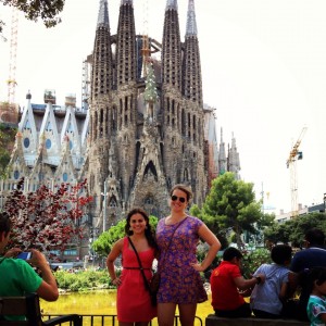 Shaina Forte and Alison McHugh at the Sagrada Familia